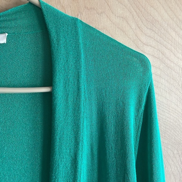 Chico’s Cardigan Open Front Lightweight Emerald Green Women’s Sz: M - Picture 3 of 11